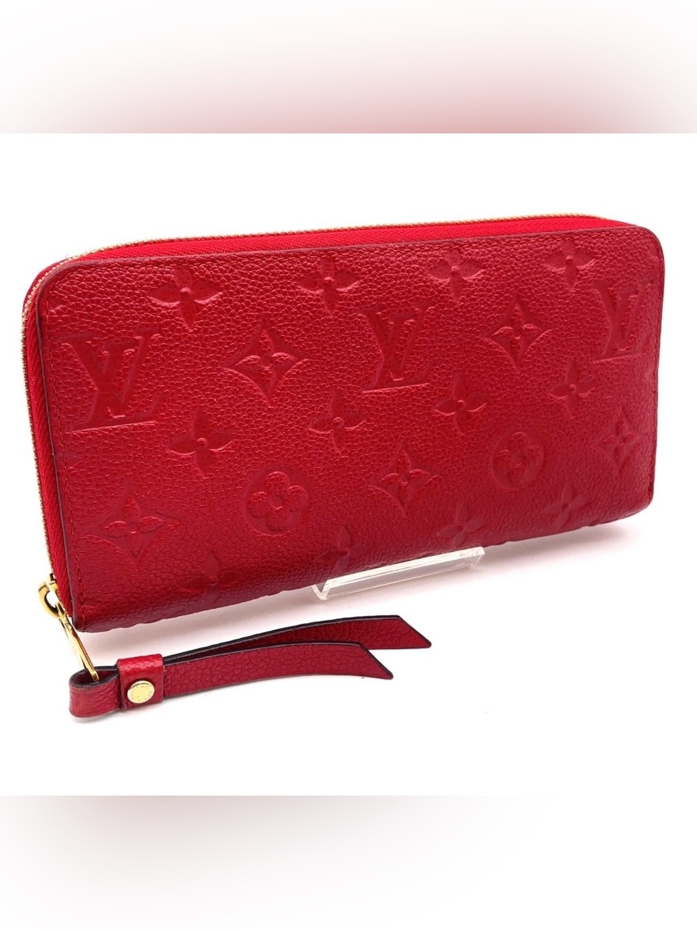 Auth Louis Vuitton Monogram
Empreinte Red Zippy Wallet